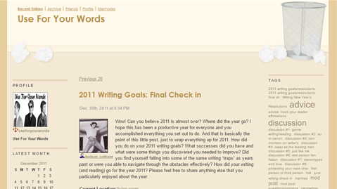 October 2011 Website: Use For Your Words