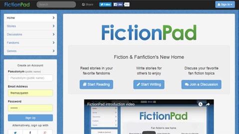 September 2015 Website: FictionPad